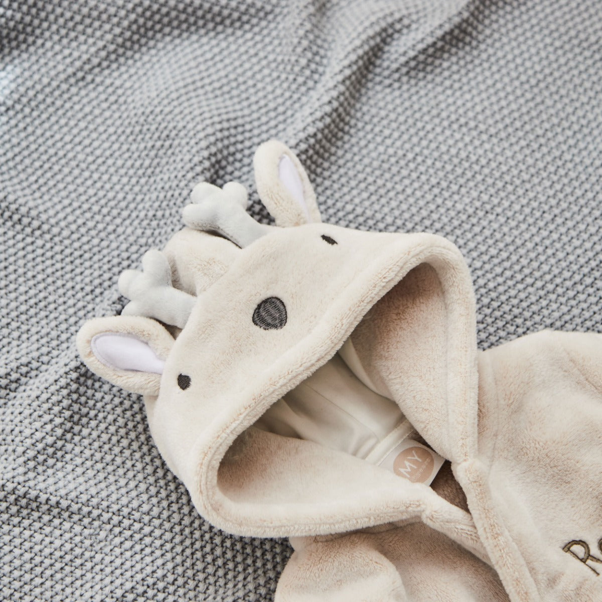 Personalised Reindeer Fleece Robe
