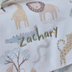 Personalised Neutral Safari Grab Handle Lunchbag