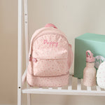 Personalised Core Pink Spot Mini Compartment Backpack