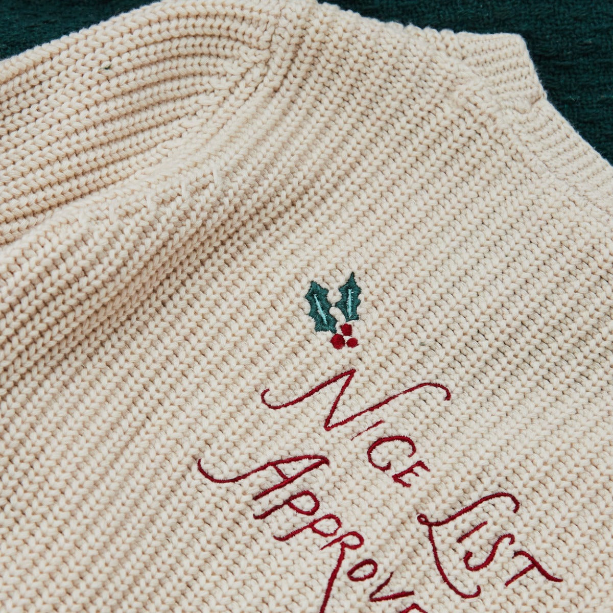 Personalised Nice List Oatmeal Cardigan