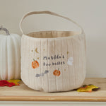 Personalised Halloween Small Cord Boo Basket