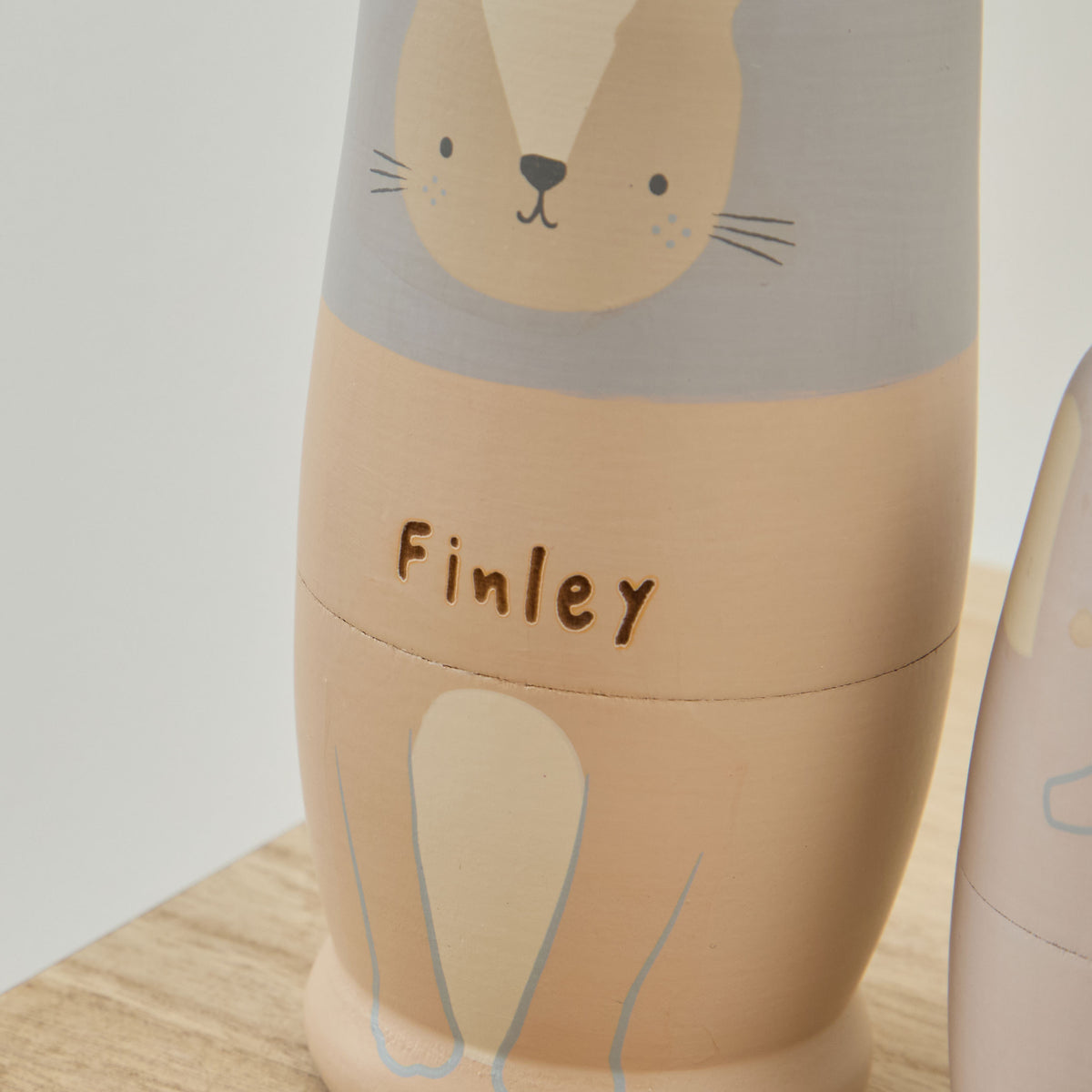 Personalised Neutral Safari Nesting Dolls