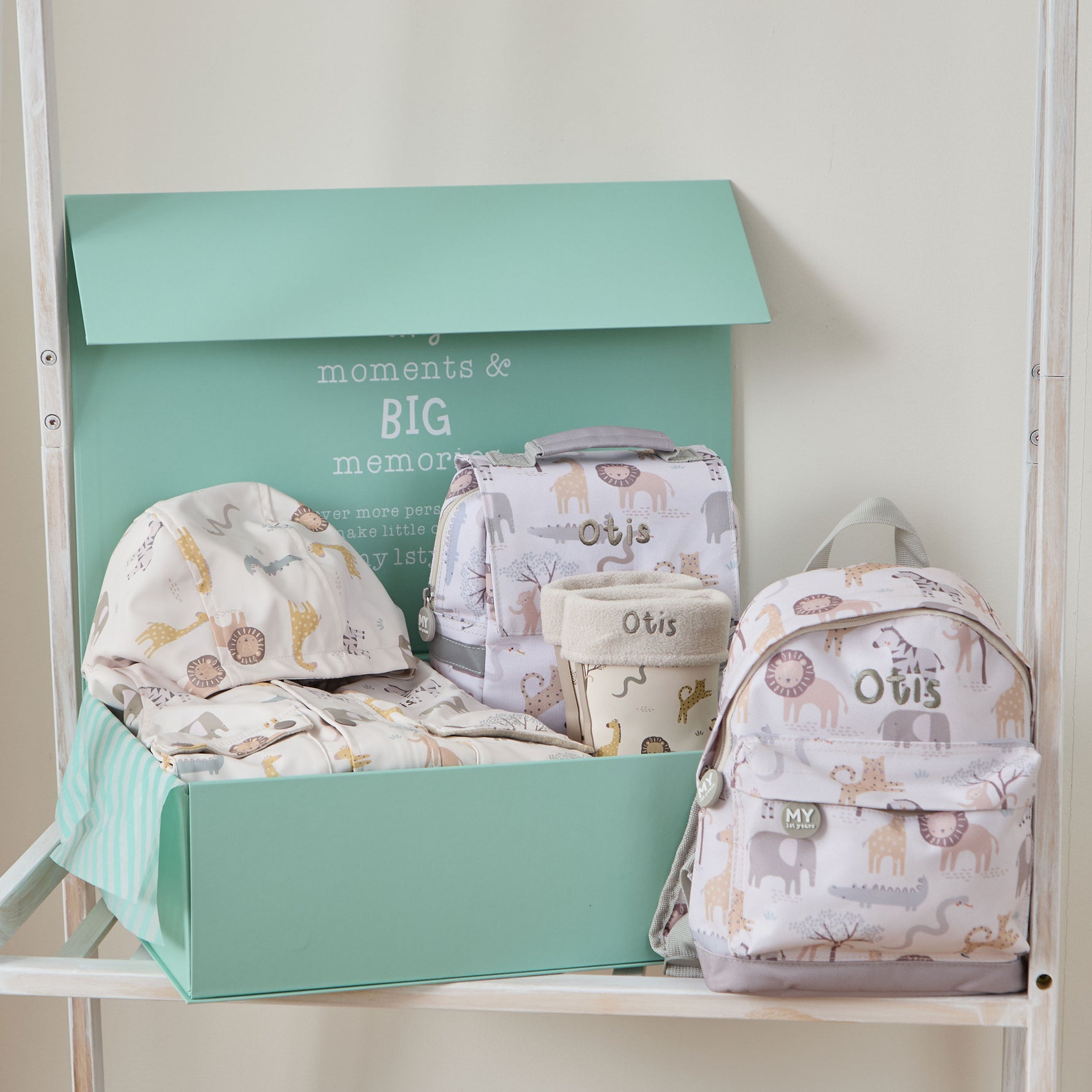 Personalised Neutral Safari Ultimate Gift Set