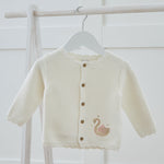 Personalised Swan Ivory Lightweight Cardigan