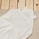Personalized Ivory Christening Hooded Towel