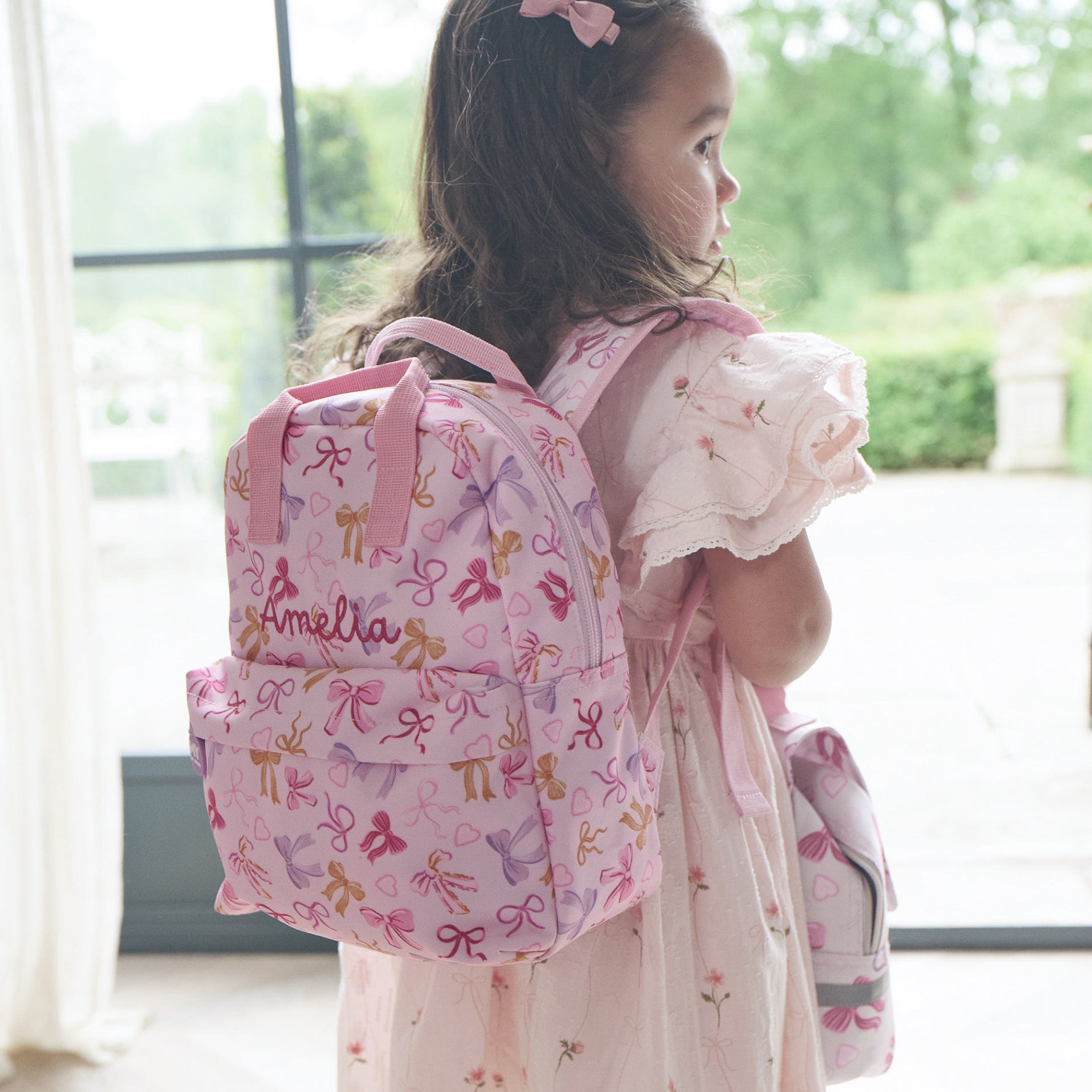 Personalised Bow Grab Mini Backpack