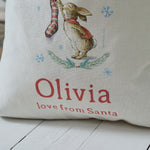 Personalised Flopsy™ Bunny Pink Christmas Sack