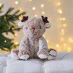 Personalised Red Nose Brown Reindeer Soft Toy