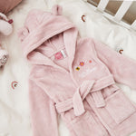 Personalized Bumblebee Design Pink Fleece Robe