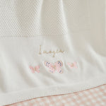 Personalized Pink Butterfly Ivory Shawl