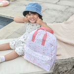 Personalised Grab Handle Medium Fruit Floral Backpack