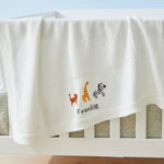 Personalized Safari Ivory Knitted Shawl 