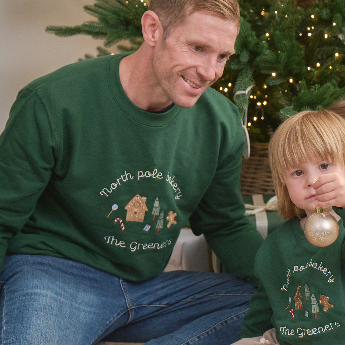 Personalised Adults Green Bakery Jumper