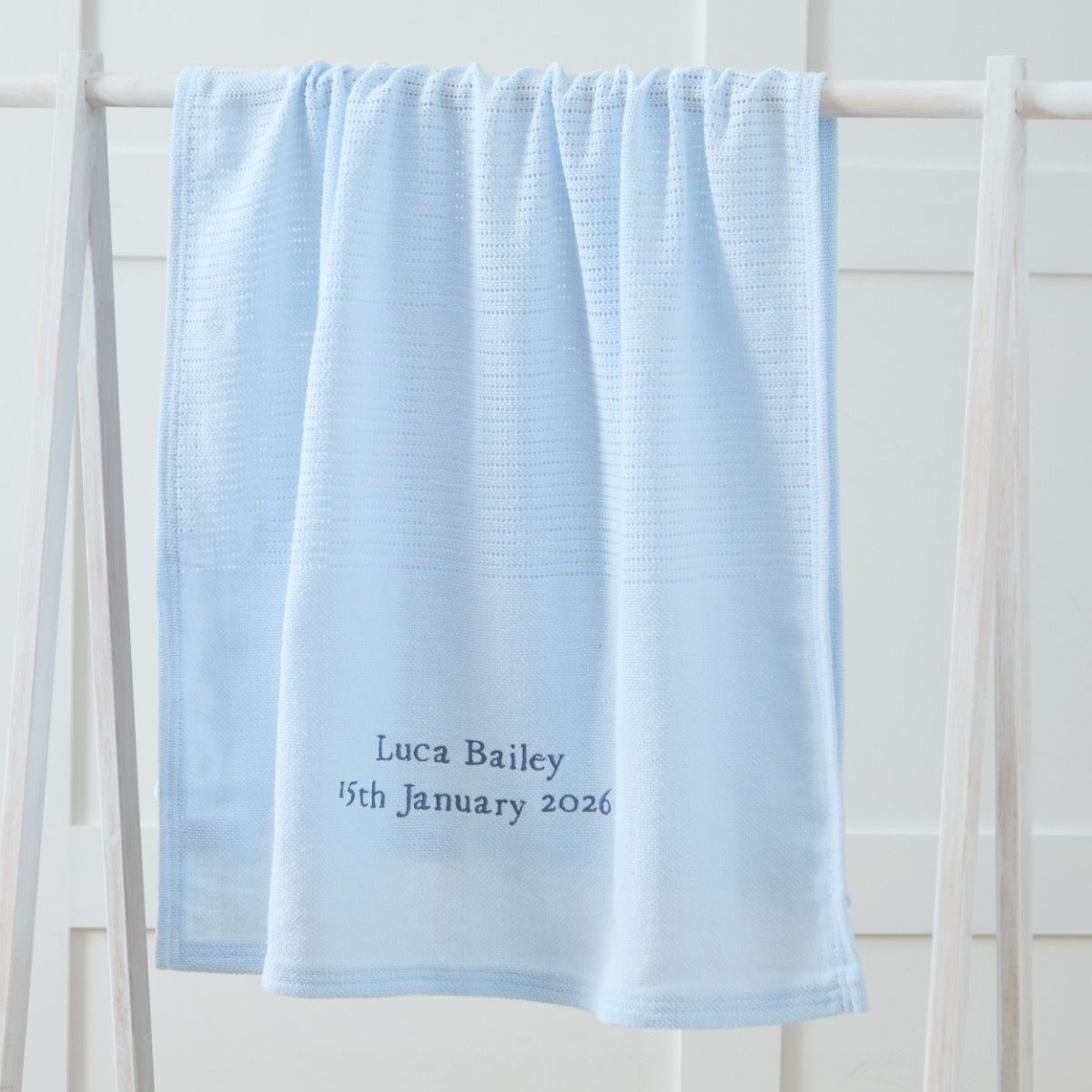 Personalized Blue Cellular Baby Blanket