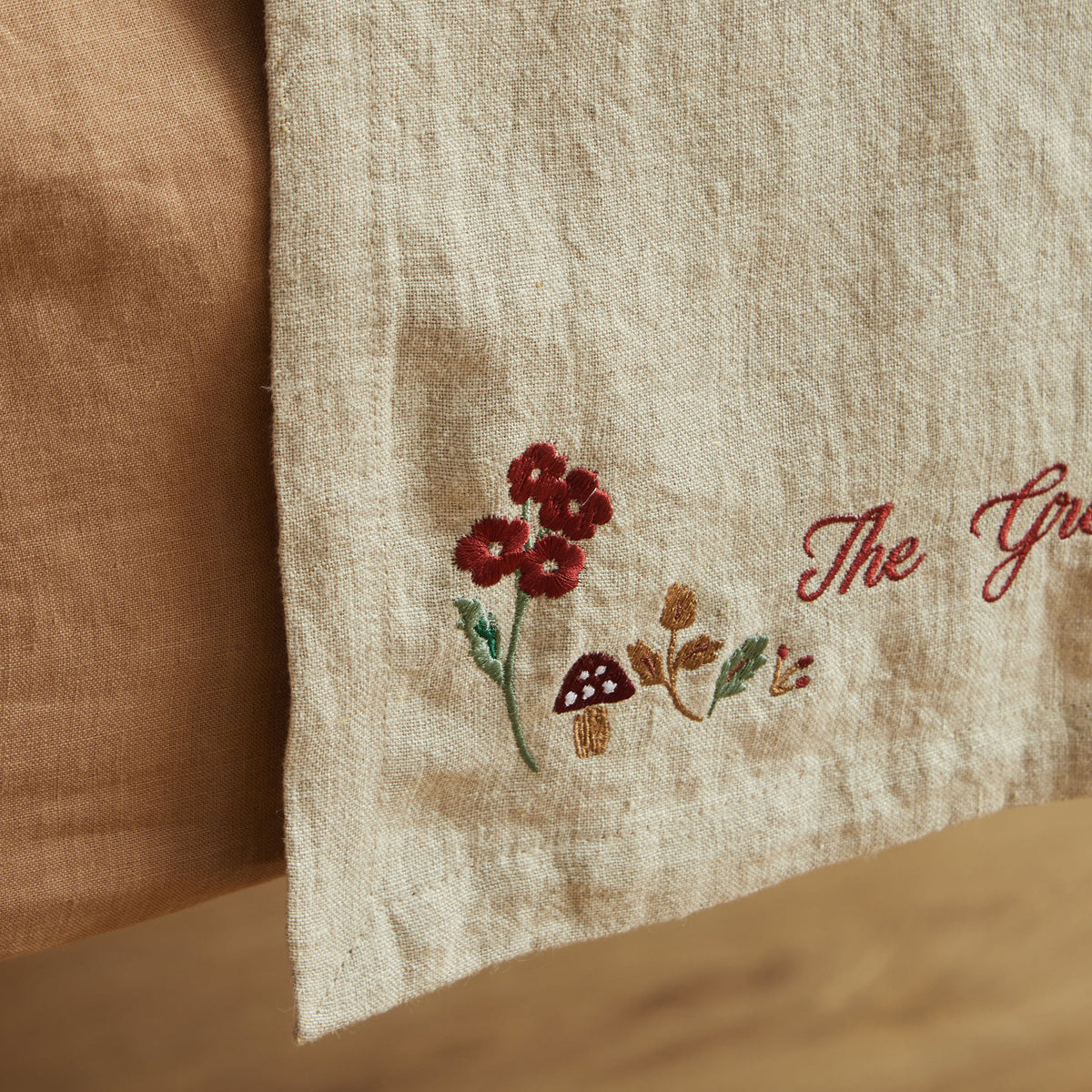Personalised Autumn Natural Table Runner
