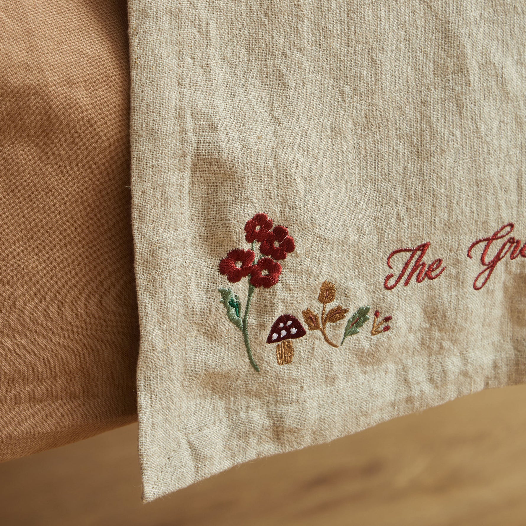 Personalised Autumn Natural Table Runner