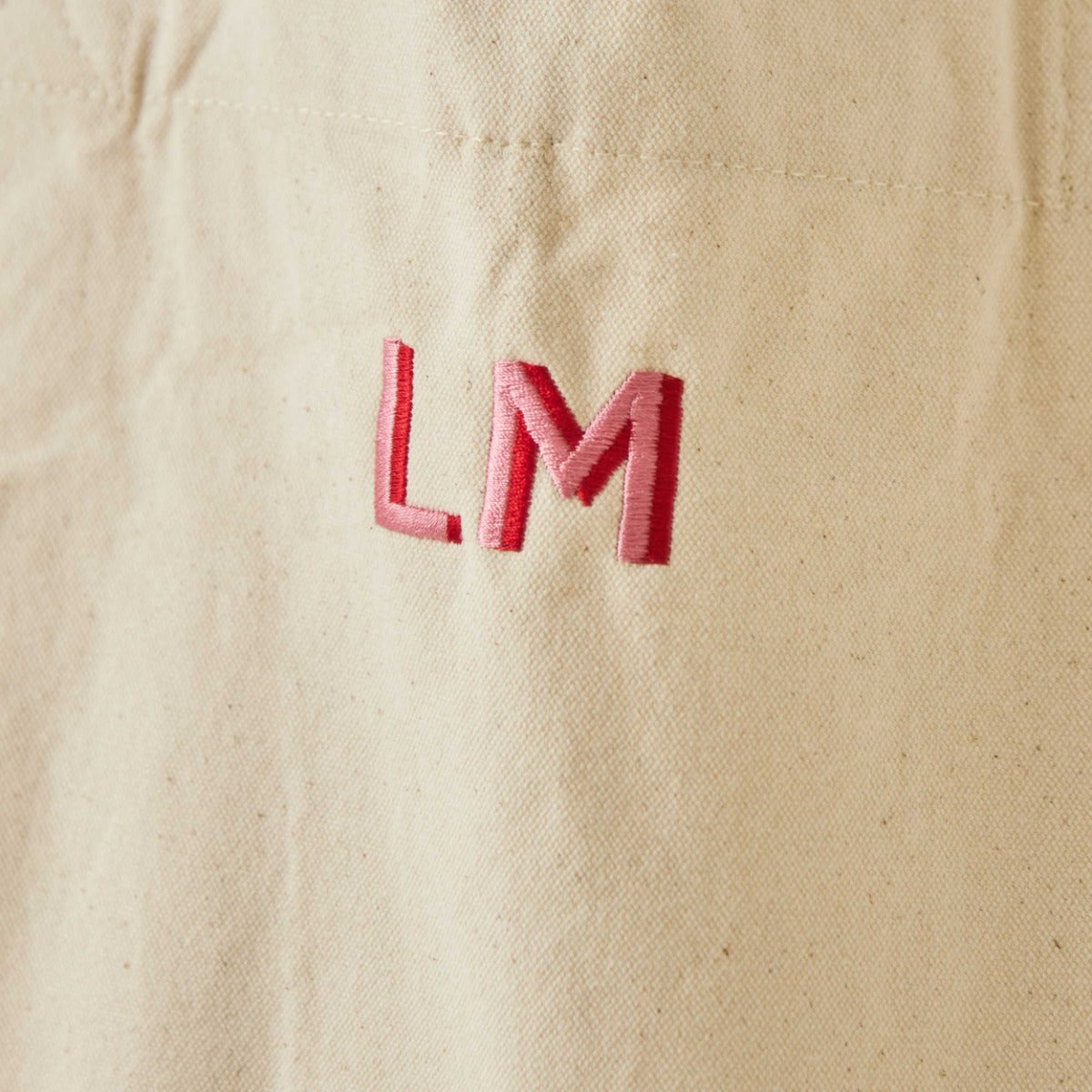 Personalised Red Initial Canvas Tote Bag by Made Yours