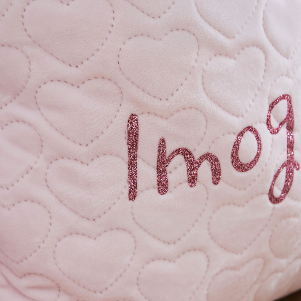 Personalised Name Pink Velvet Gift Sack