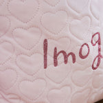 Personalised Name Pink Velvet Gift Sack