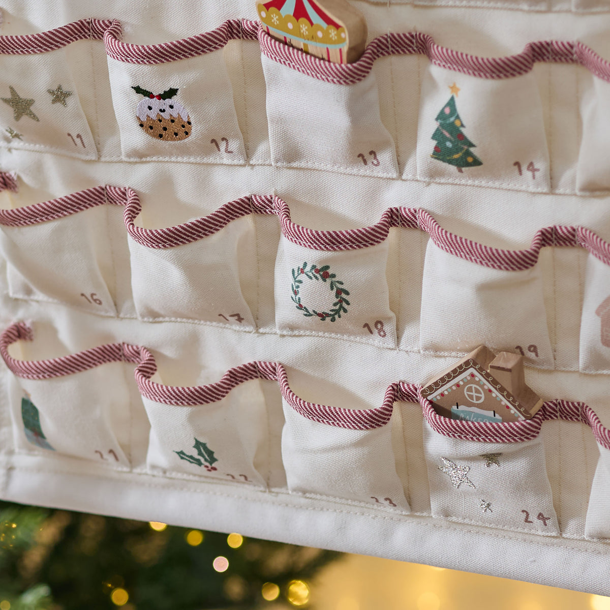 Personalised Woven Hanging Advent Calendar