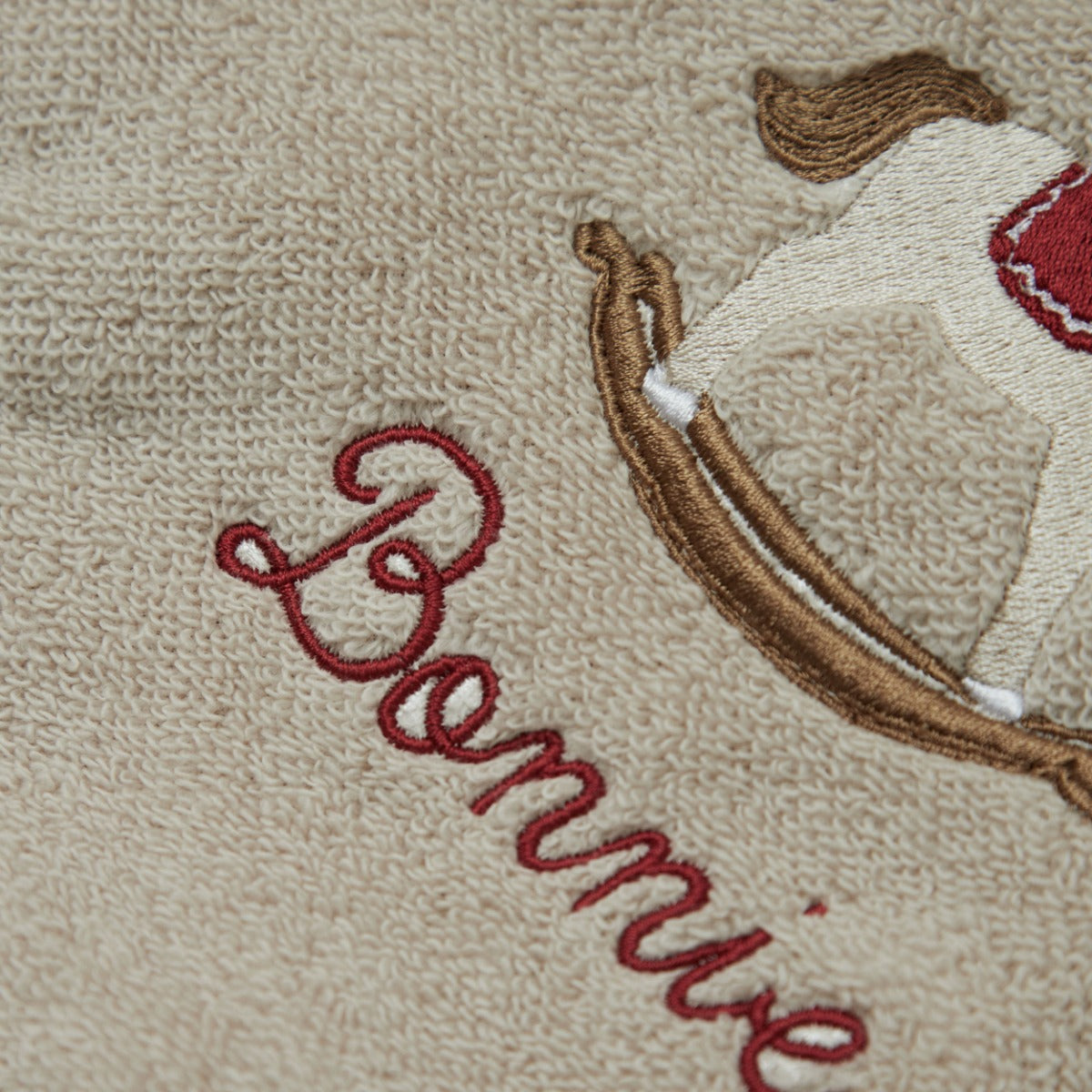 Personalized Heritage Horse Oatmeal Small Hooded Towel