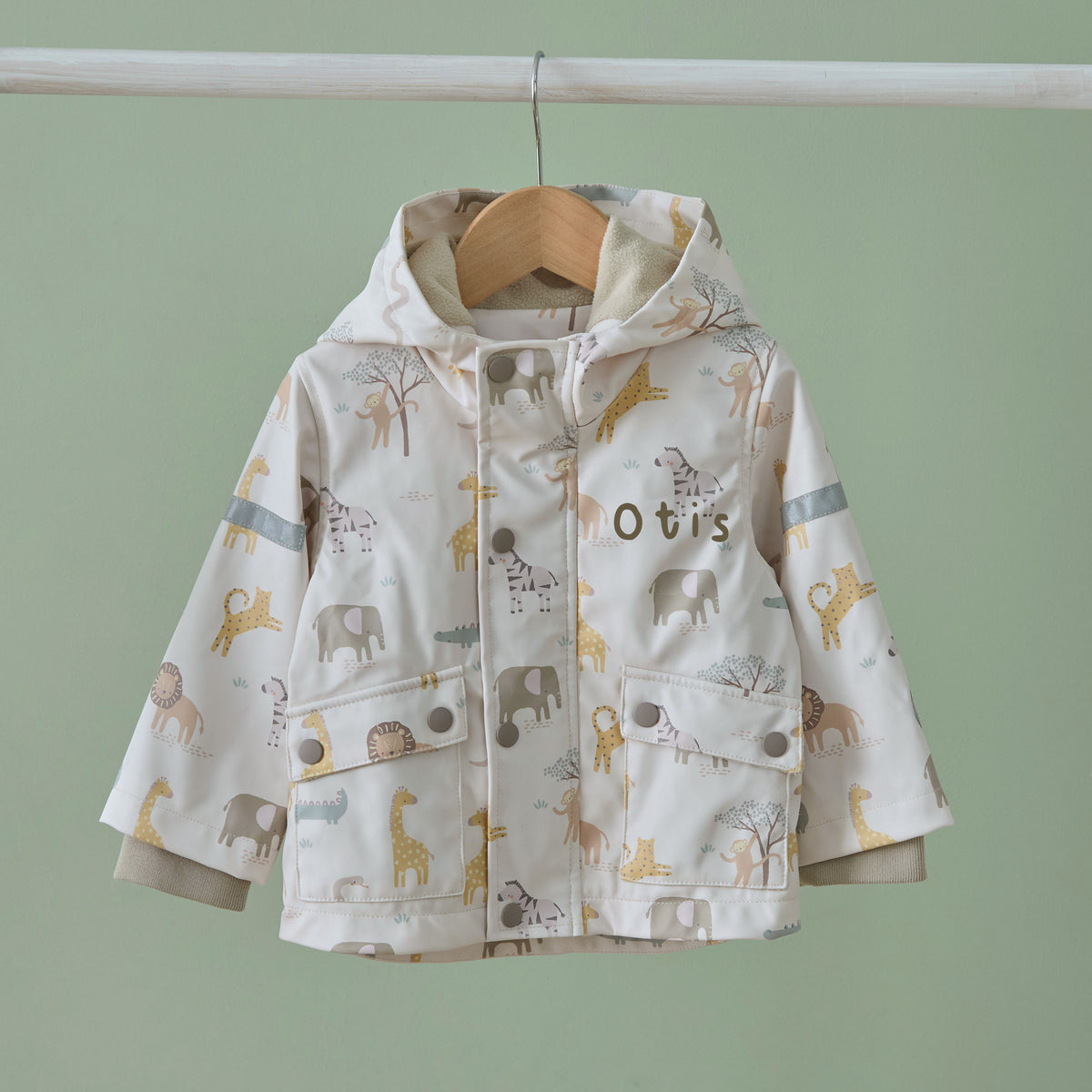 Personalised Neutral Safari Raincoat
