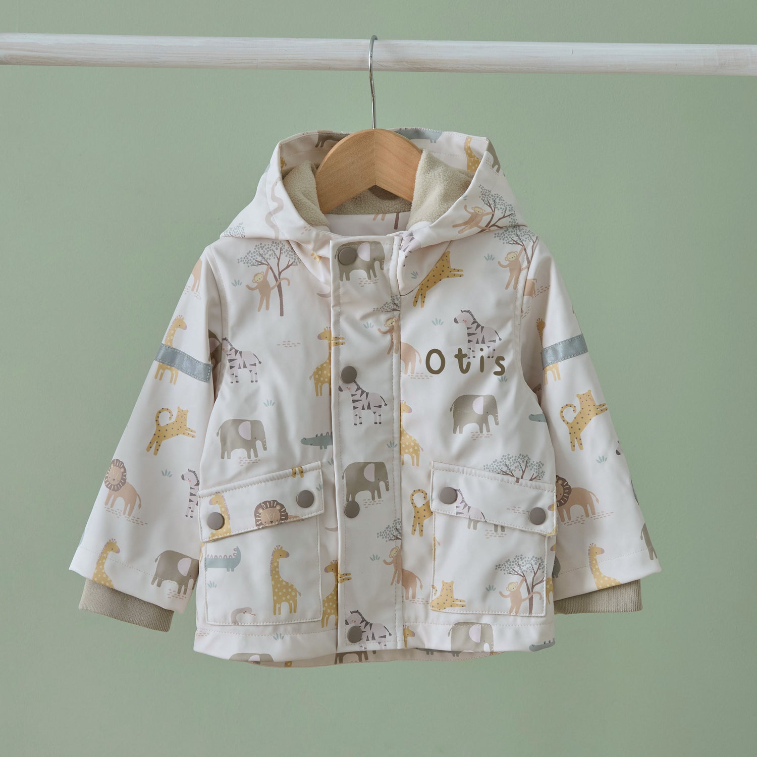 Personalised Neutral Safari Raincoat