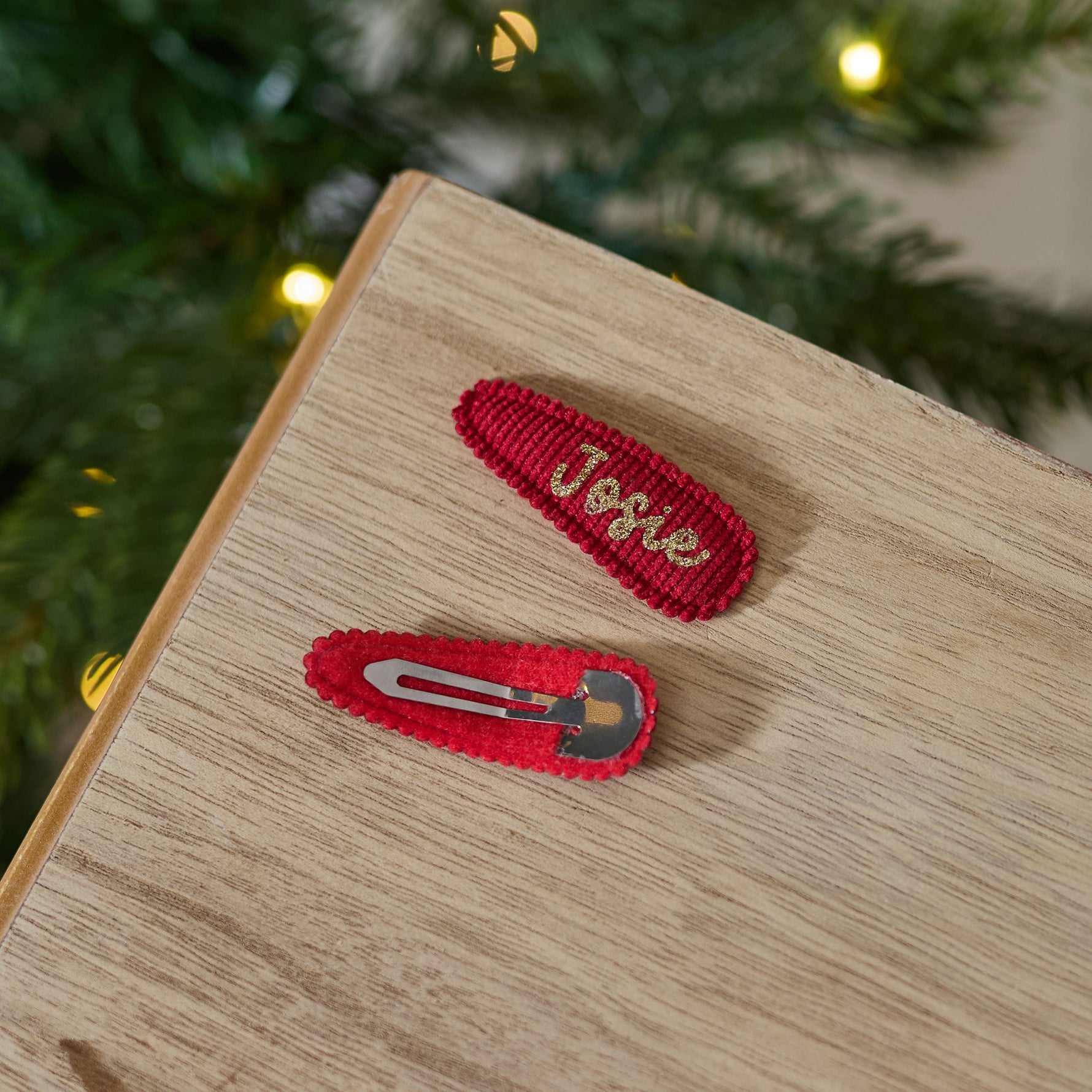 Personalised Red Hair Clips