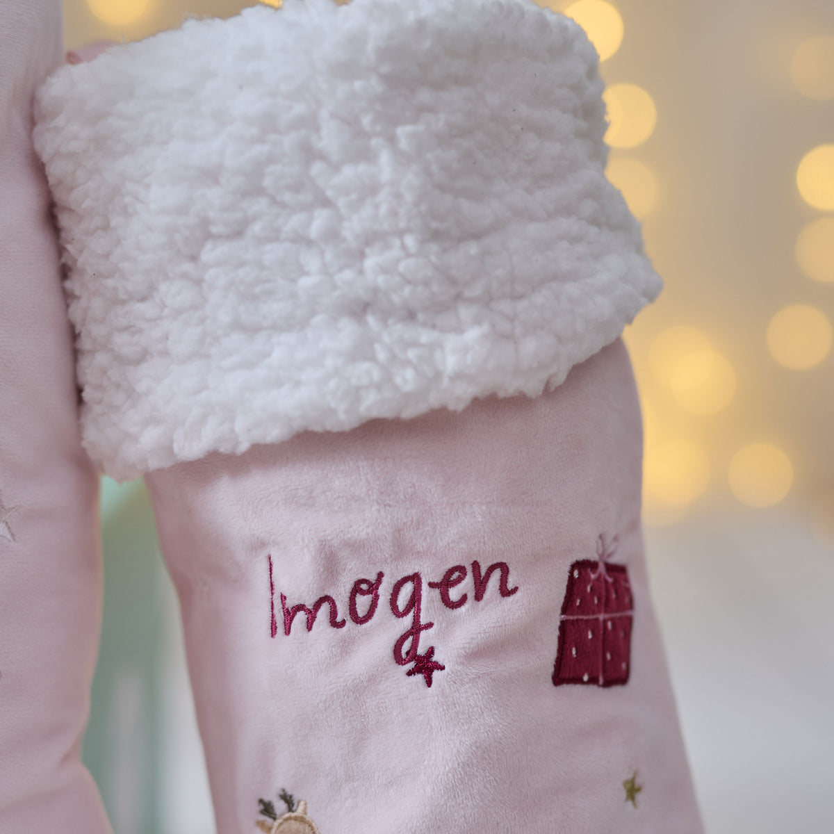 Personalised Pink Sack and Stocking Gift Set