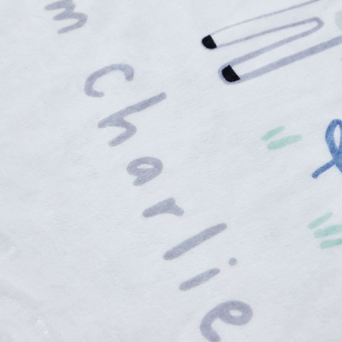 Personalized Hello World Ivory Fleece Blanket