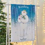 Personalised The Snowman™ and Snowdog Fleece Blanket