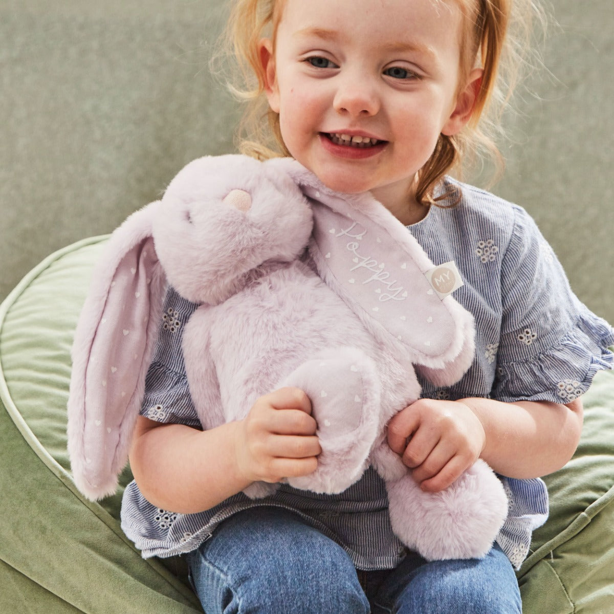 Personalised Lush Lavender Bunny Soft Toy - Embroidered