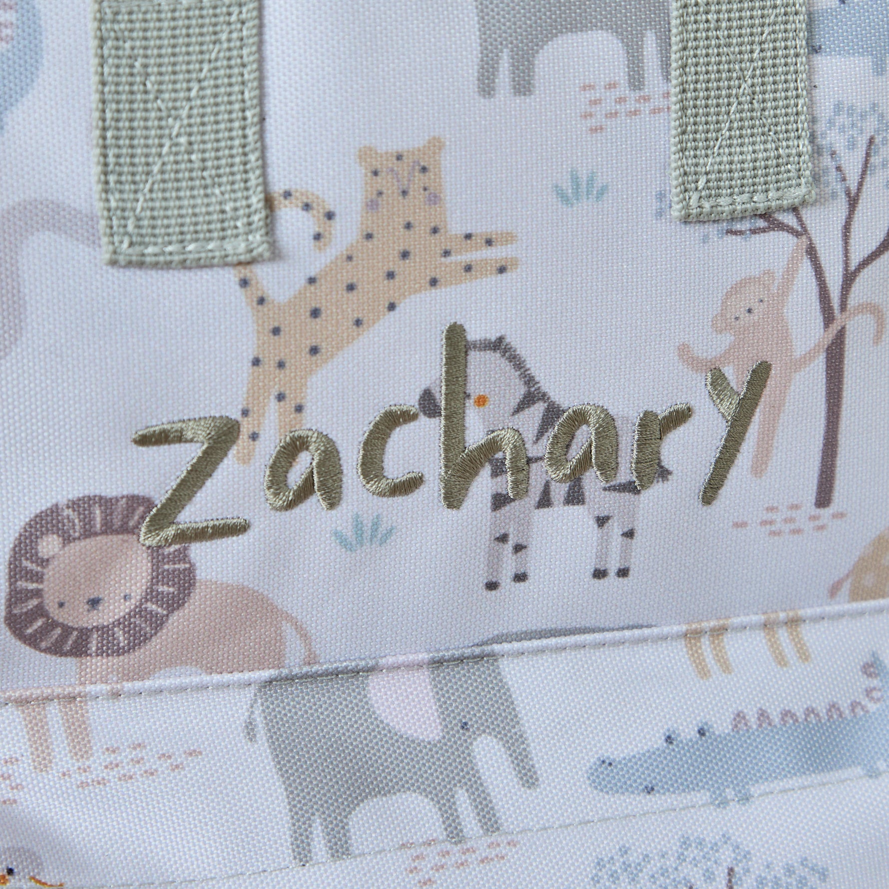 Personalised Neutral Safari Medium Backpack