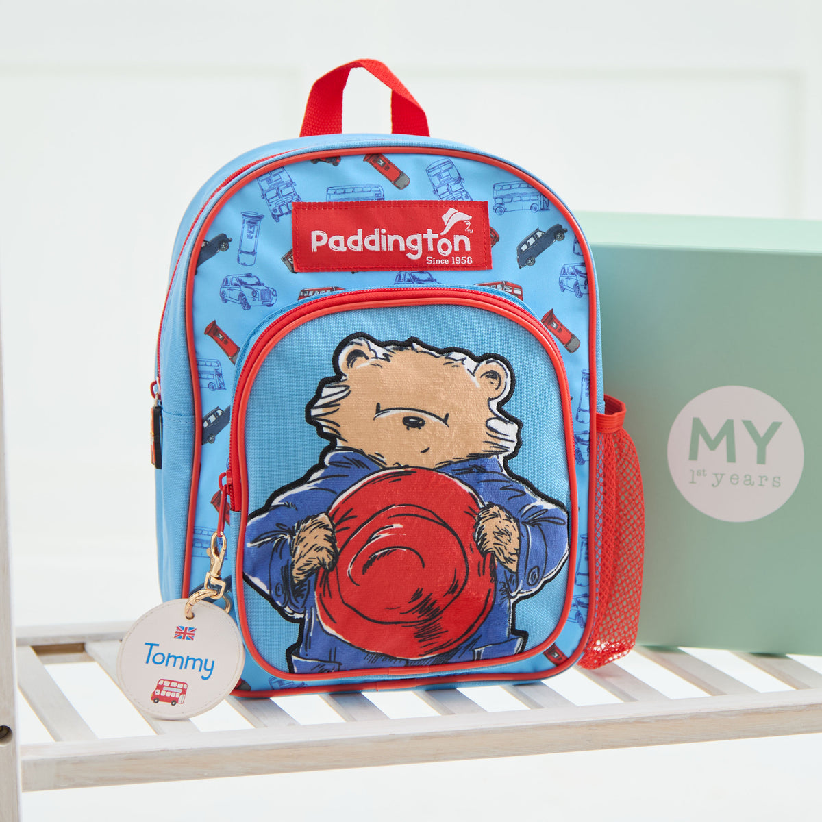 Personalised Paddington Backpack and Keyring Set