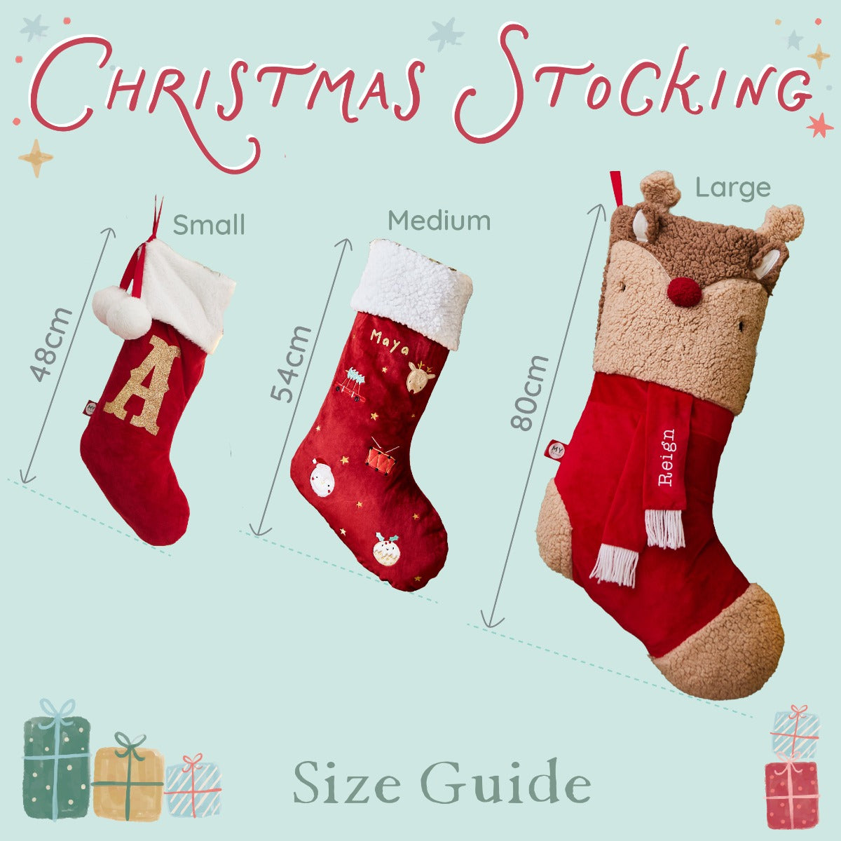 Personalised Bow Oatmeal Velvet Stocking
