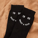 Personalised What a Year Black Socks by Made Yours