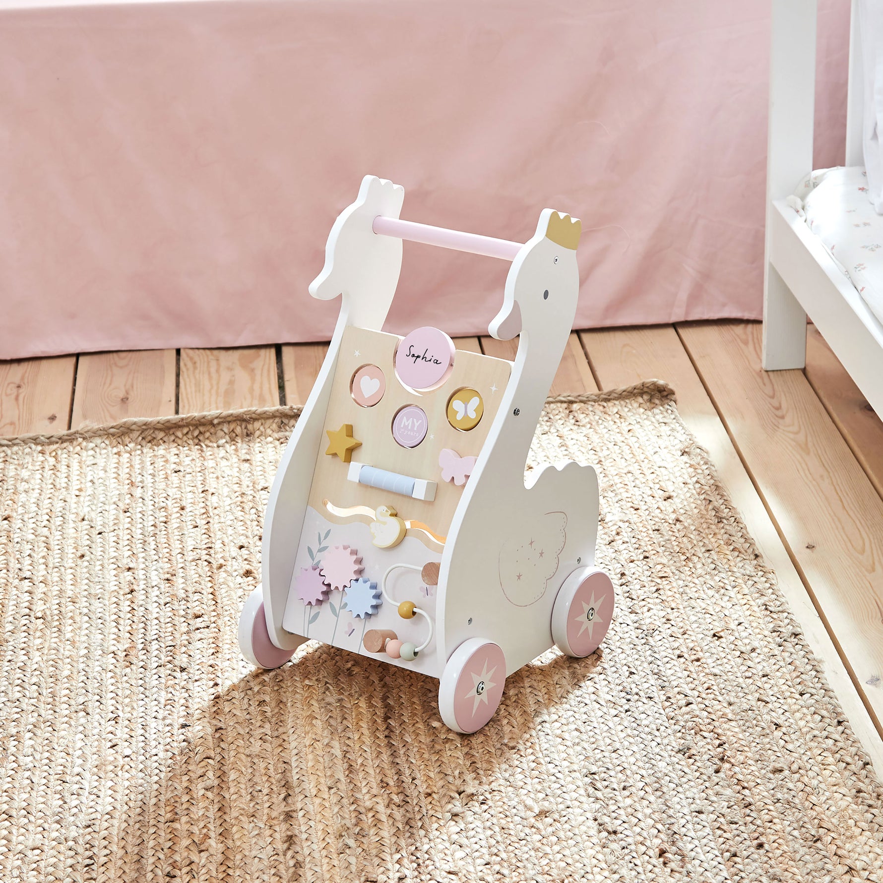 Personalised Wooden Swan Activity Walker FSC®