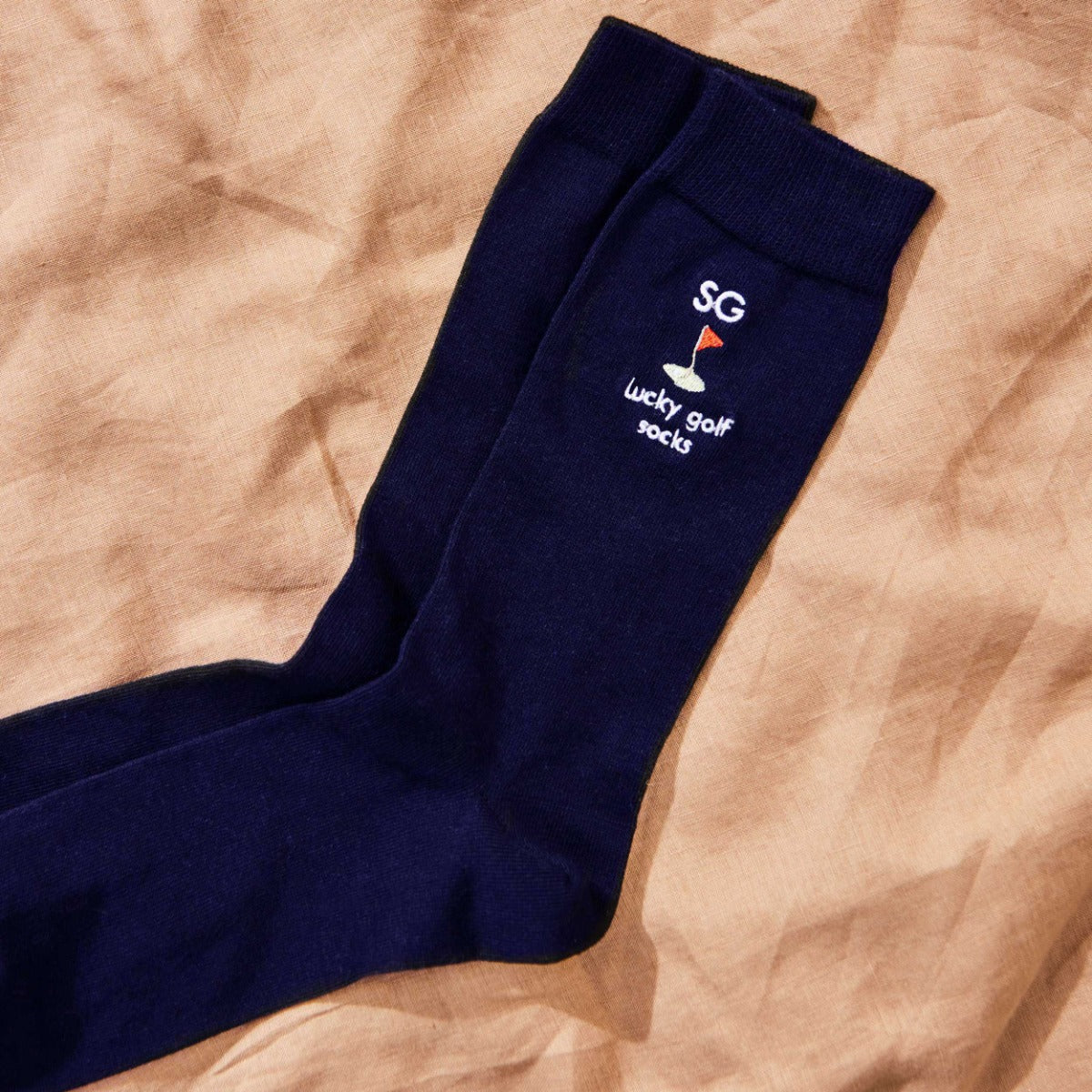 Personalised Golfer Navy Socks by Made Yours
