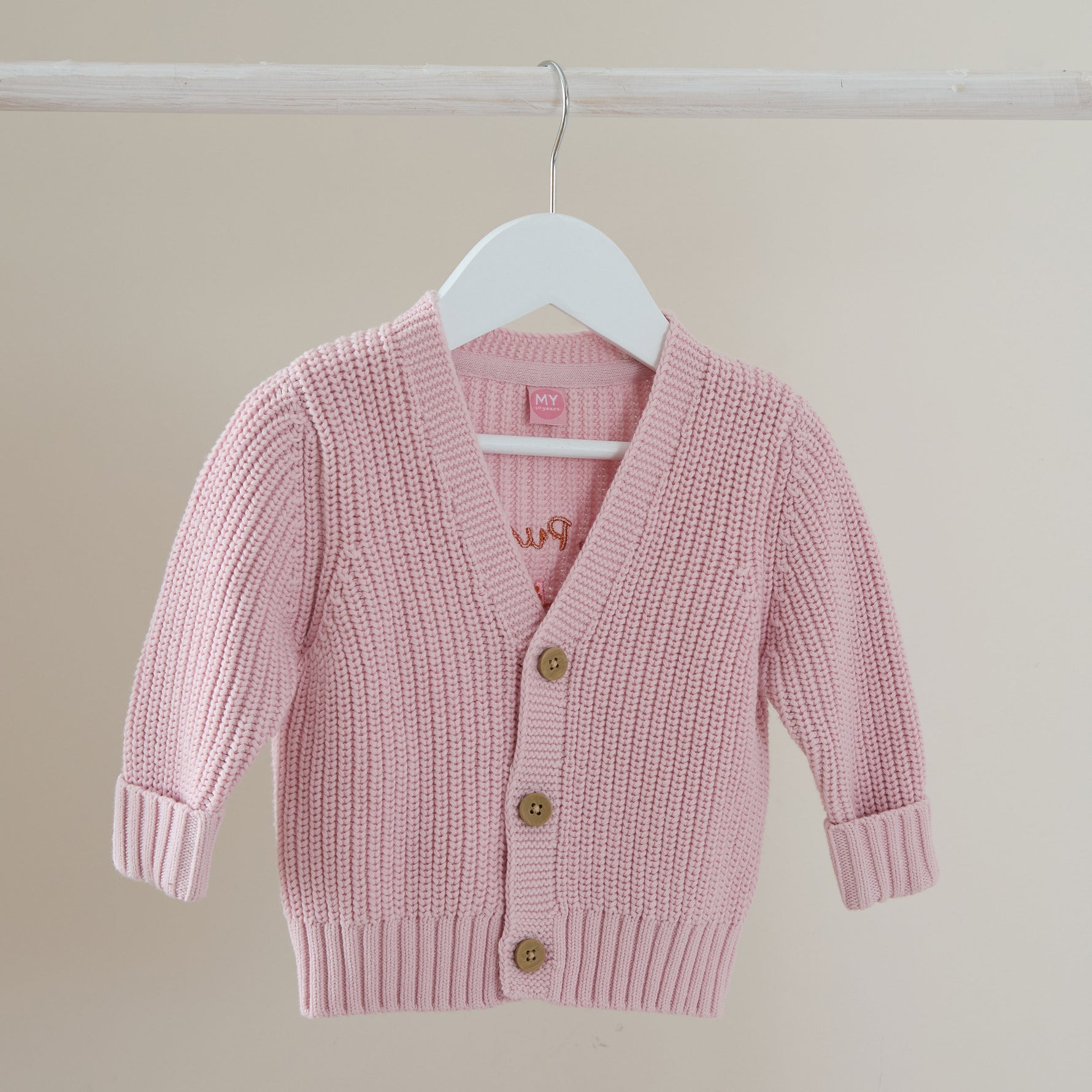 Personalised Little Pumpkin Pink Cardigan