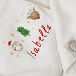 Personalized Christmas Ivory Shawl