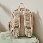 Personalised 3 Bears Embroidered Ecru Borg Mini Backpack
