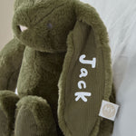Personalised Spruce Green Bunny Soft Toy - Embroidered