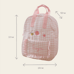 Personalised Bumblebee Pink Gingham Backpack