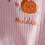 Personalised Little Pumpkin Pink Cardigan