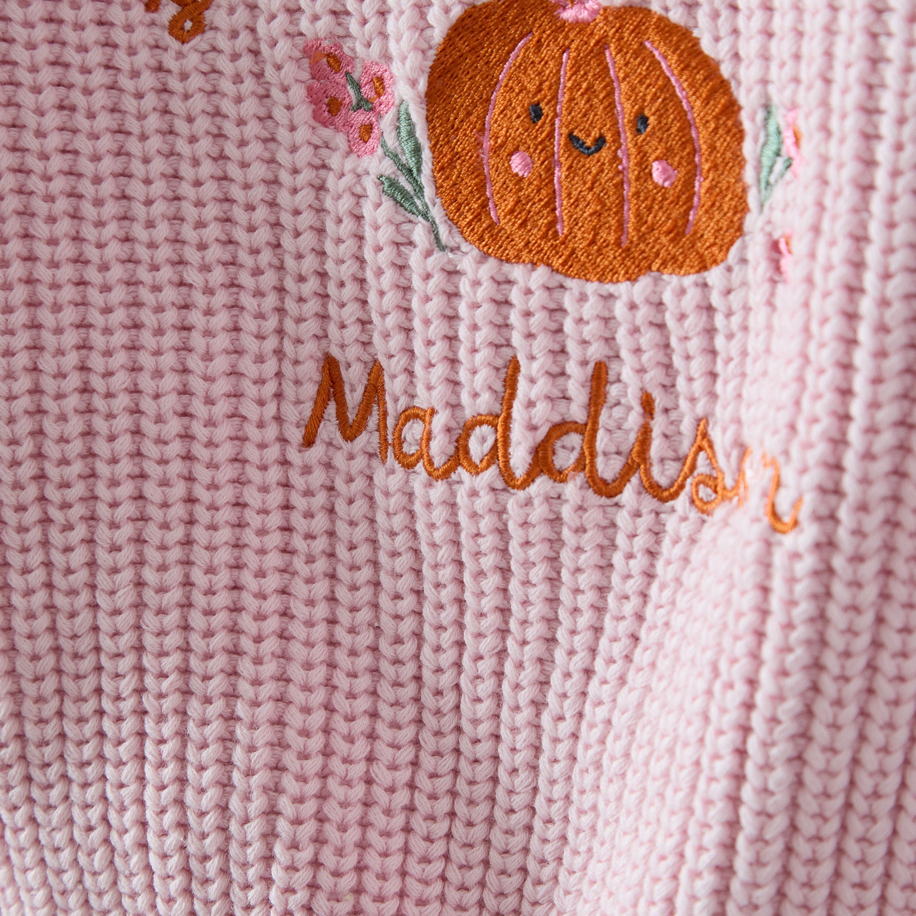 Personalised Little Pumpkin Pink Cardigan