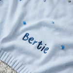 Personalized Blue Spot Bobble Blanket