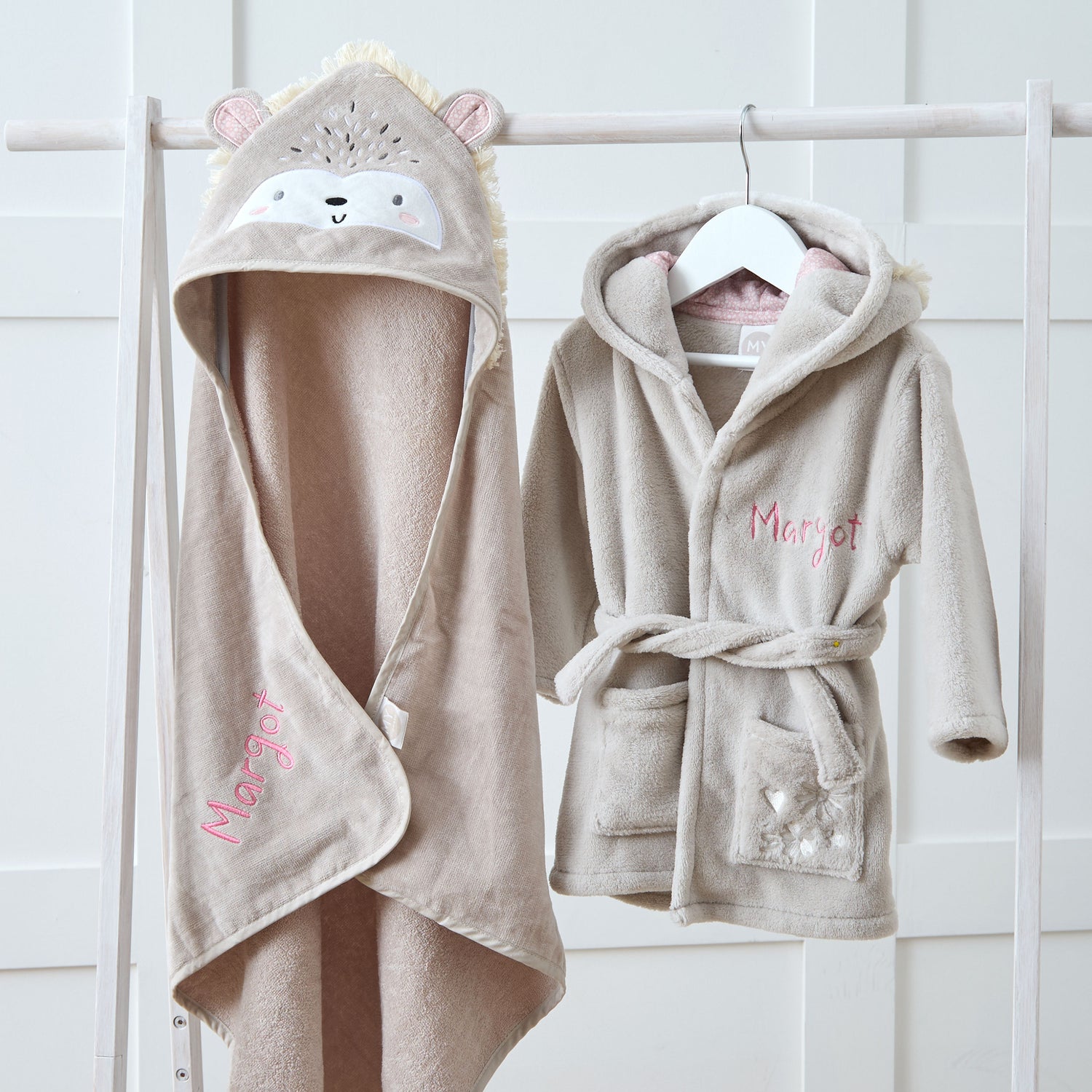 Personalised Hedgehog Splash & Snuggle Gift Set
