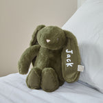 Personalised Spruce Green Bunny Soft Toy - Embroidered