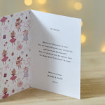 Personalised 1st Christmas Pink Mouse Ballerina Card