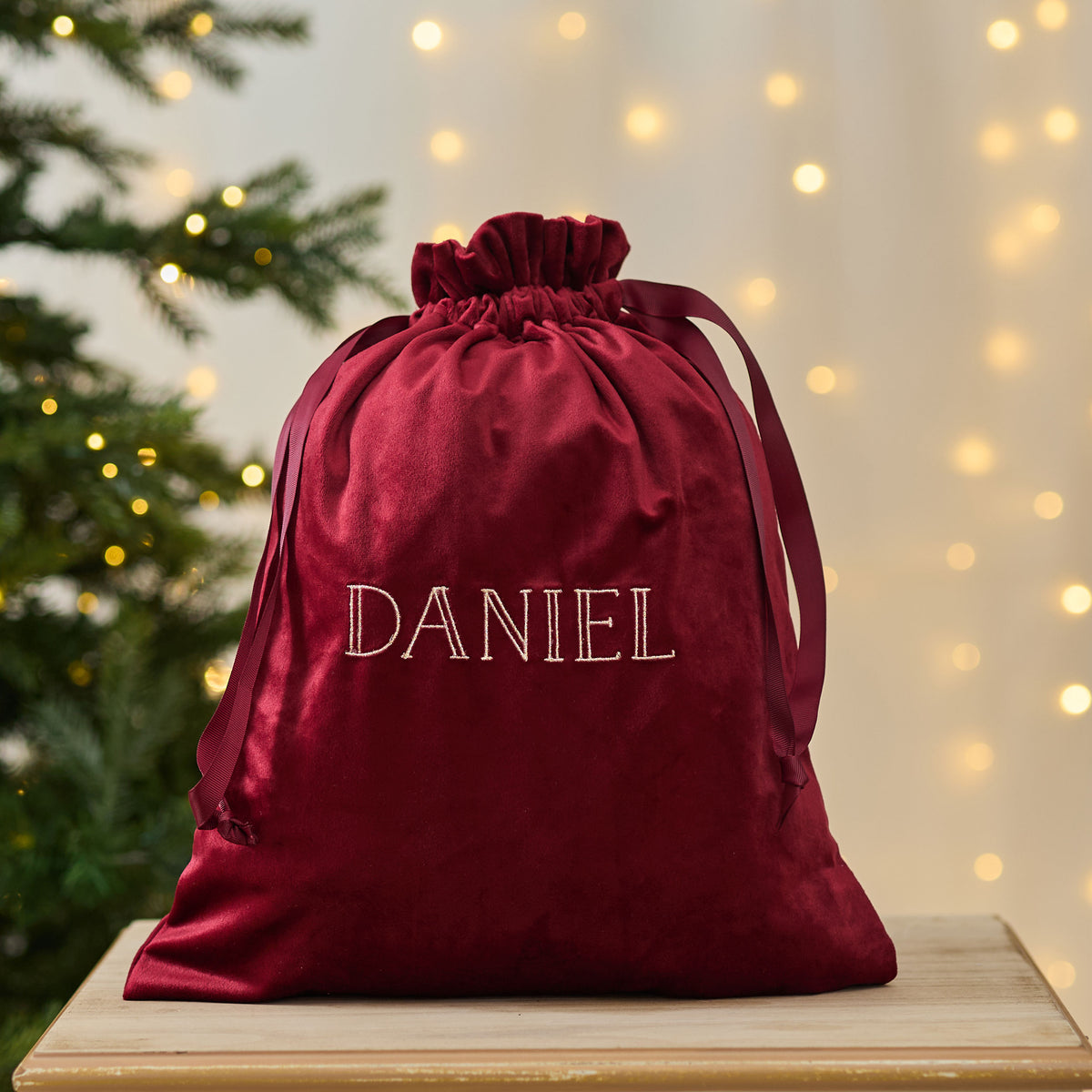 Personalised Medium Velvet Gift Bag